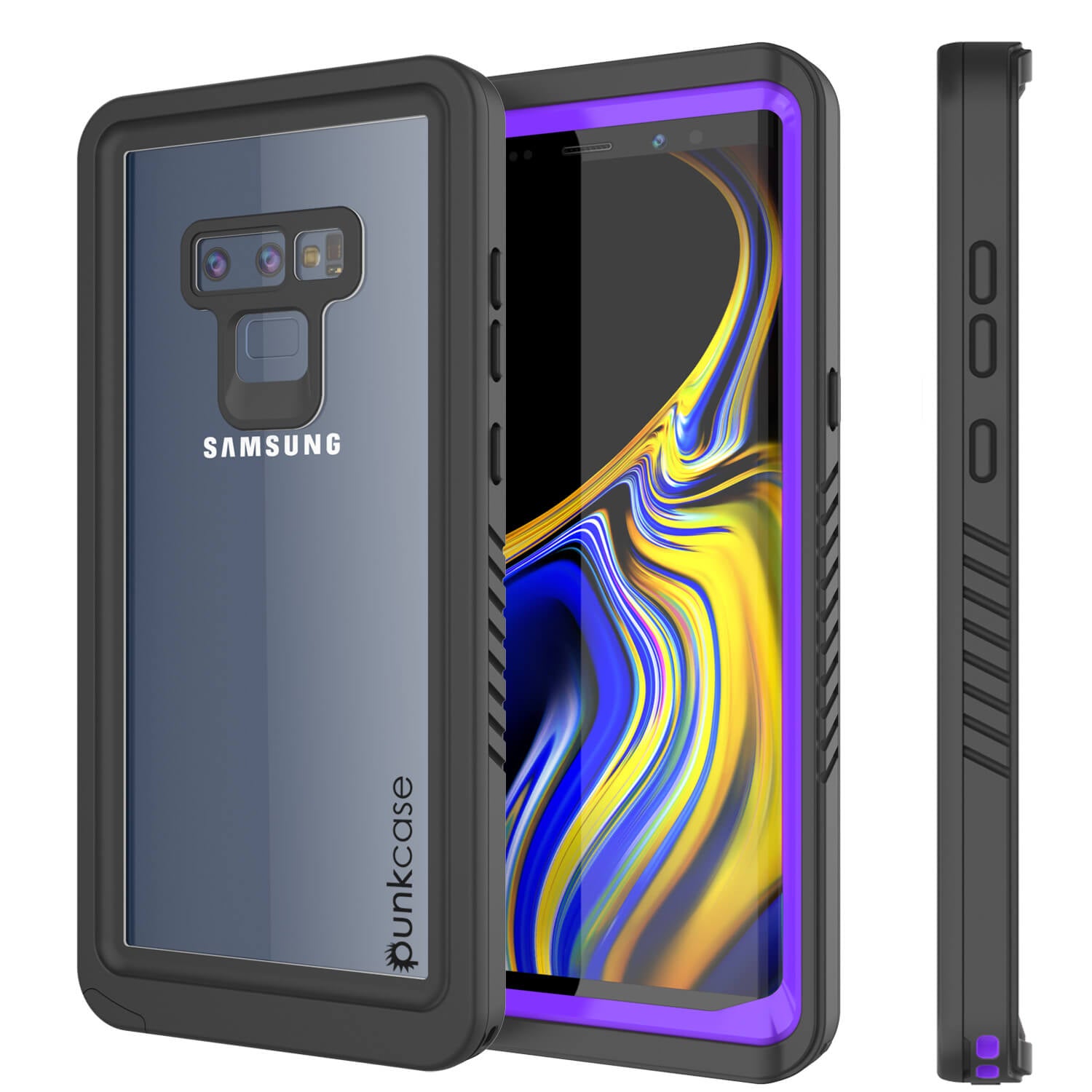 Galaxy Note 9 Case, Punkcase [Extreme Series] Armor Cover W/ Built In Screen Protector [Purple]