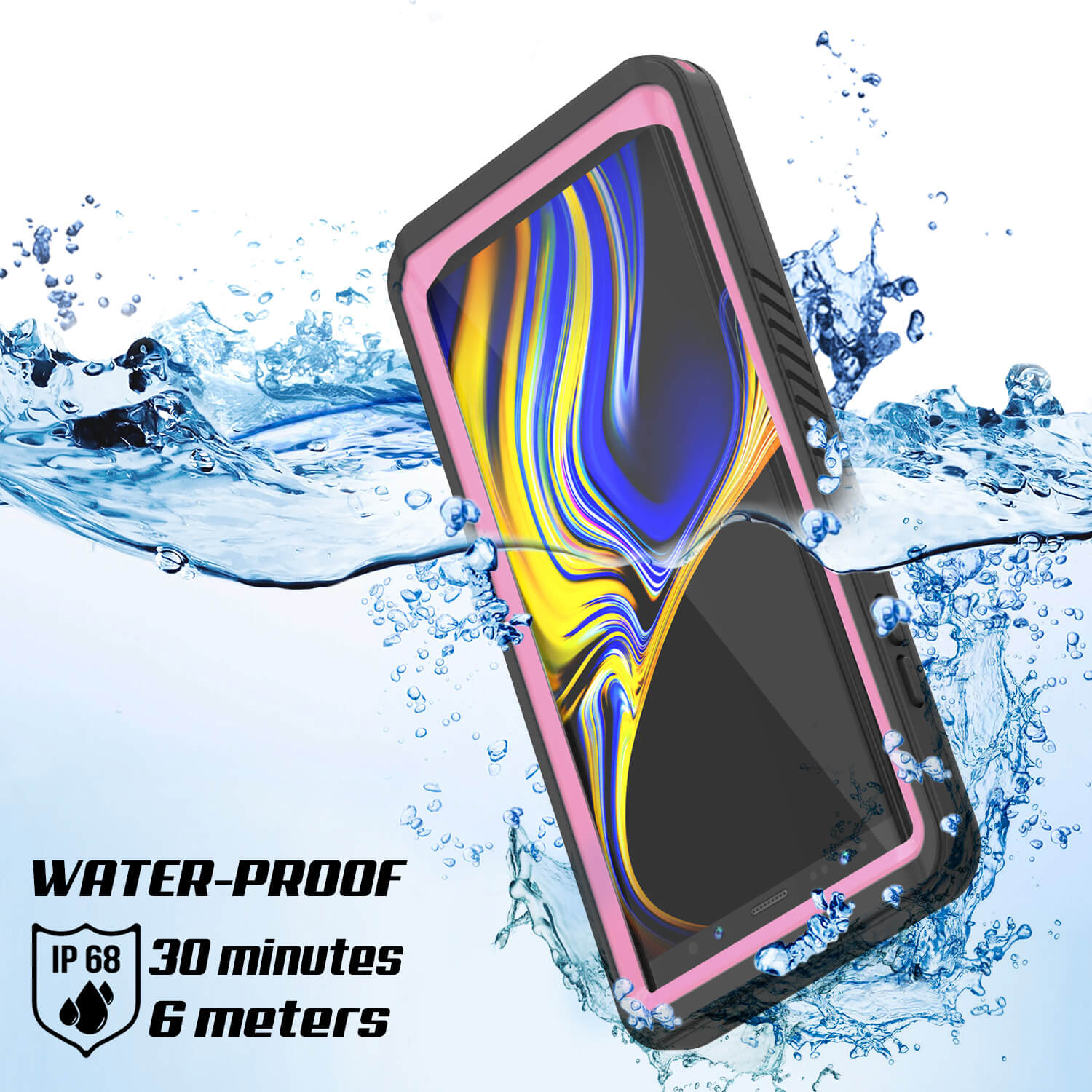 Galaxy Note 9 Case, Punkcase [Extreme Series] Armor Cover W/ Built In Screen Protector [Pink]