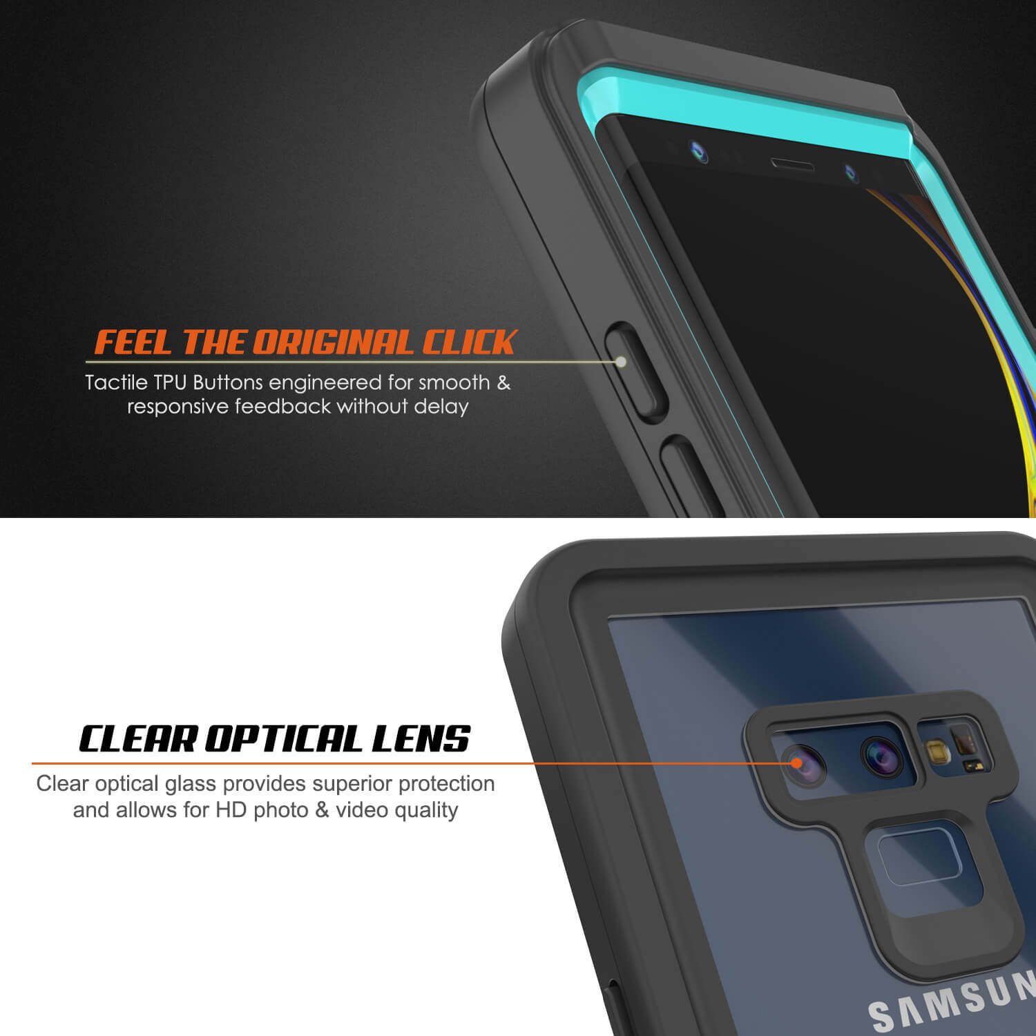 Galaxy Note 9 Case, Punkcase [Extreme Series] Armor Cover W/ Built In Screen Protector [Teal]