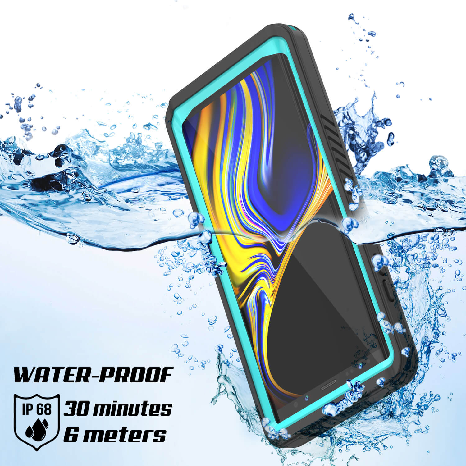 Galaxy Note 9 Case, Punkcase [Extreme Series] Armor Cover W/ Built In Screen Protector [Teal]