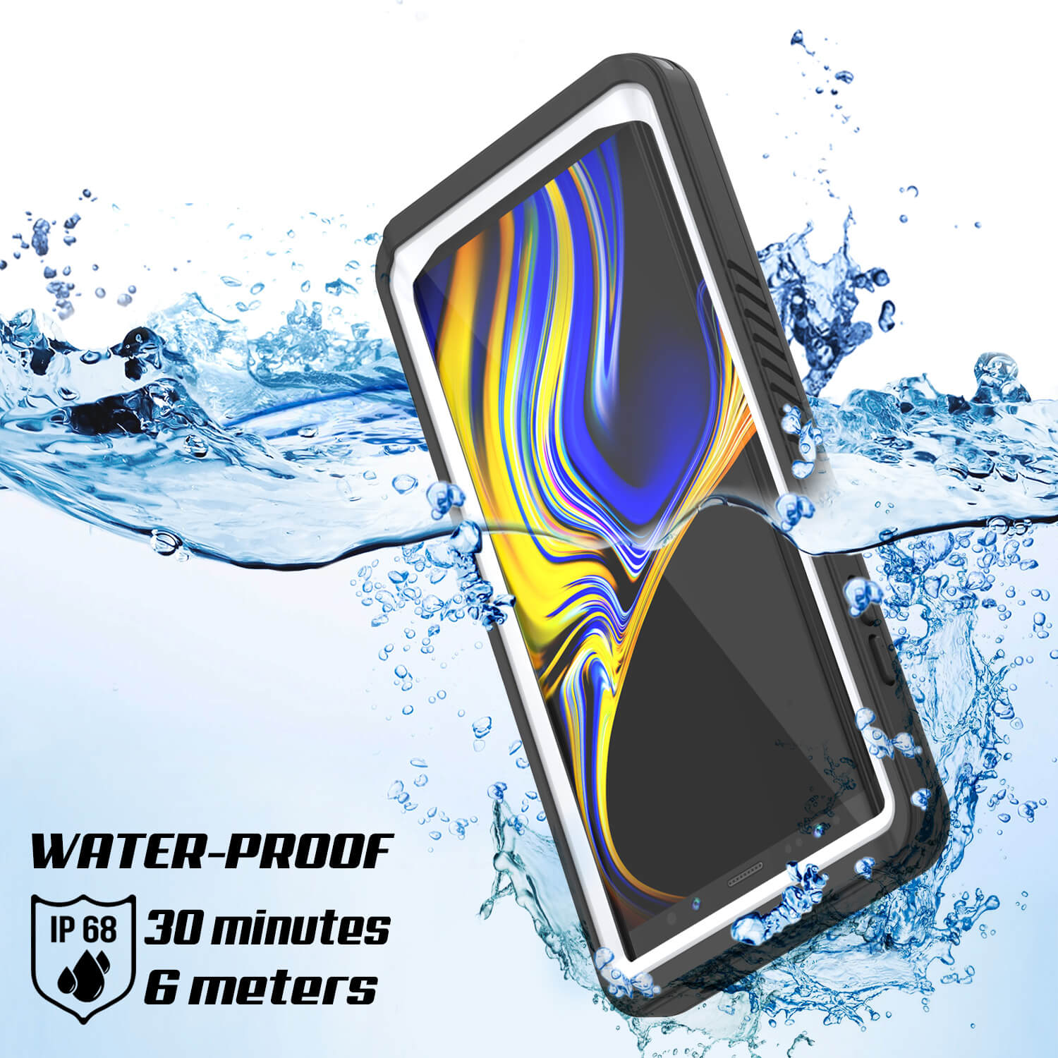 Galaxy Note 9 Case, Punkcase [Extreme Series] Armor Cover W/ Built In Screen Protector [White]