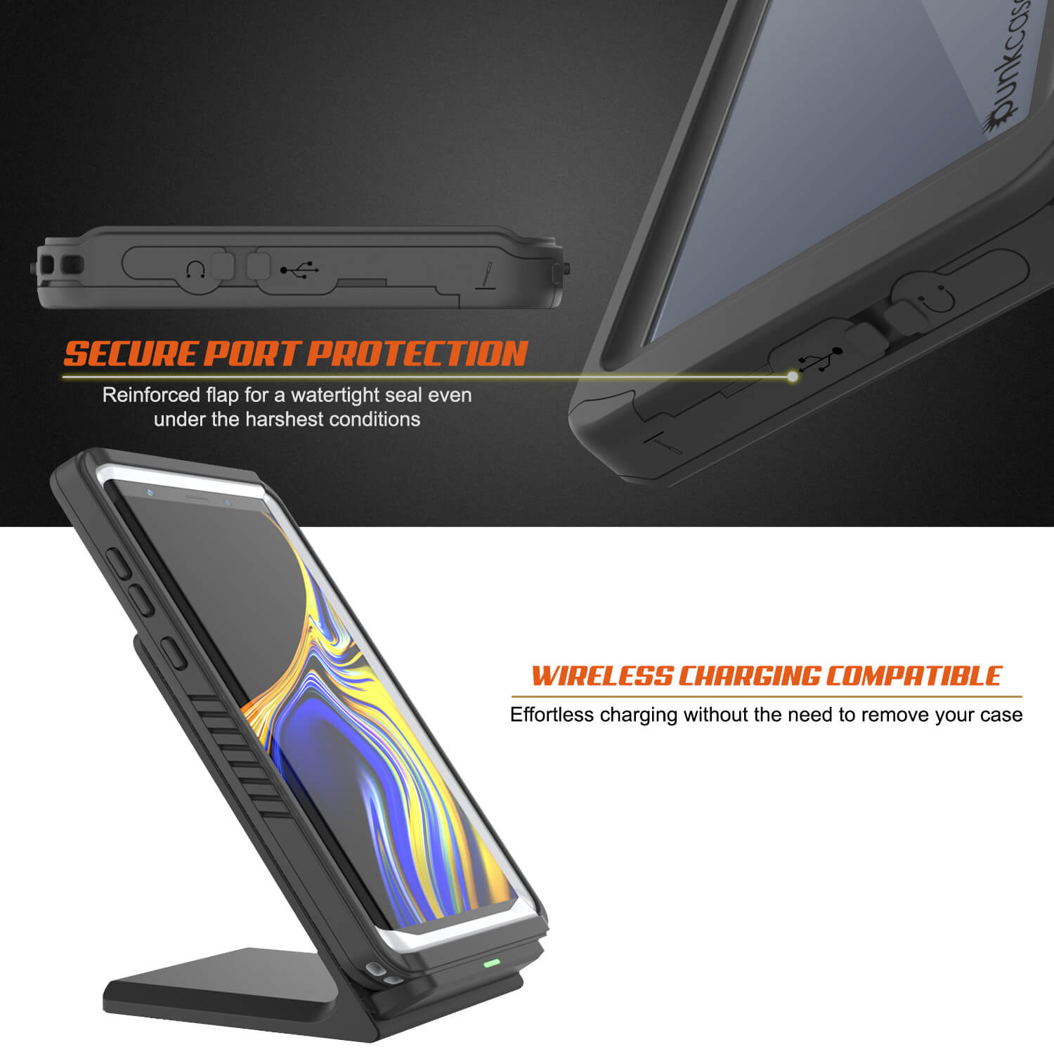 Galaxy Note 9 Case, Punkcase [Extreme Series] Armor Cover W/ Built In Screen Protector [White]