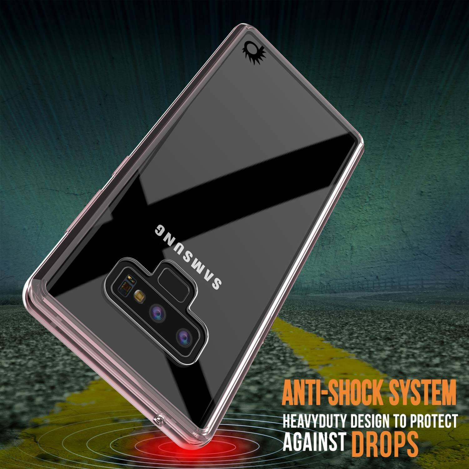 Galaxy Note 9 Punkcase Lucid-2.0 Series Slim Fit Armor Crystal Pink Case Cover