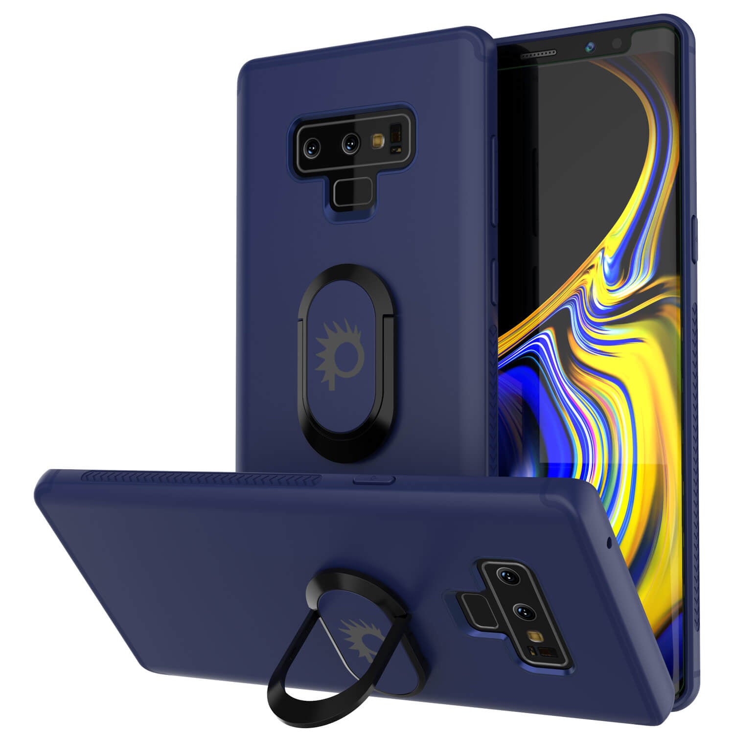 Galaxy Note 9 Case, Punkcase Magnetix  Protective TPU Cover W/ Tempered Glass Screen Protector & Kickstand [blue]