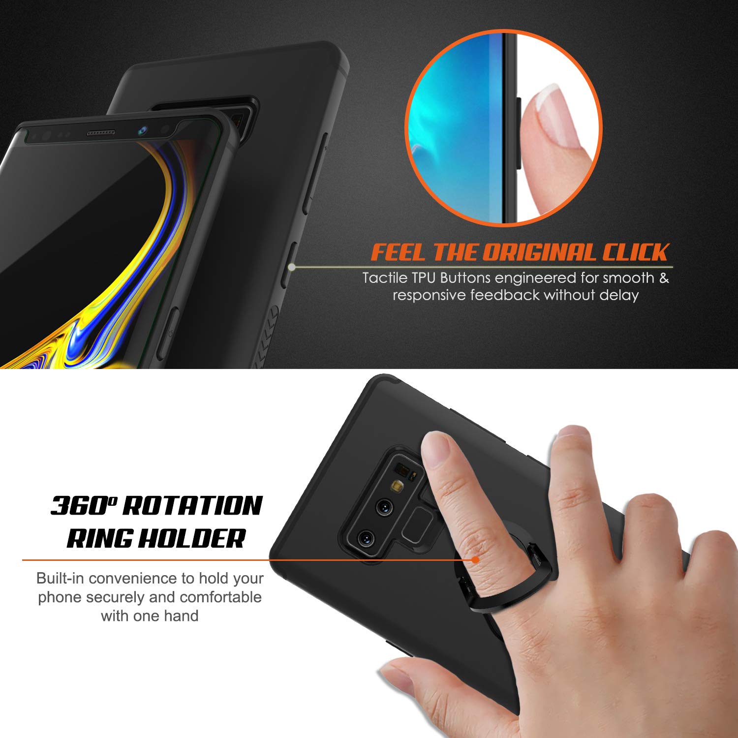 Galaxy Note 9 Case, Punkcase Magnetix  Protective TPU Cover W/ Tempered Glass Screen Protector & Kickstand [black]