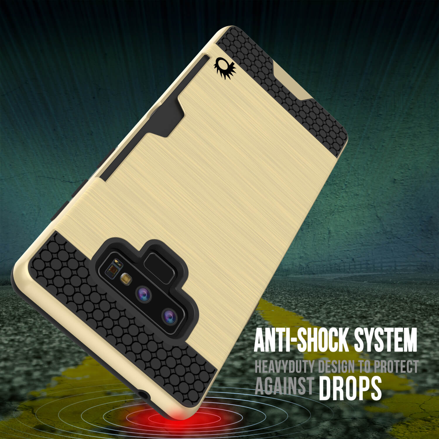 Galaxy Note 9 Case, PUNKcase [SLOT Series] Slim Fit  Samsung Note 9 [Gold]