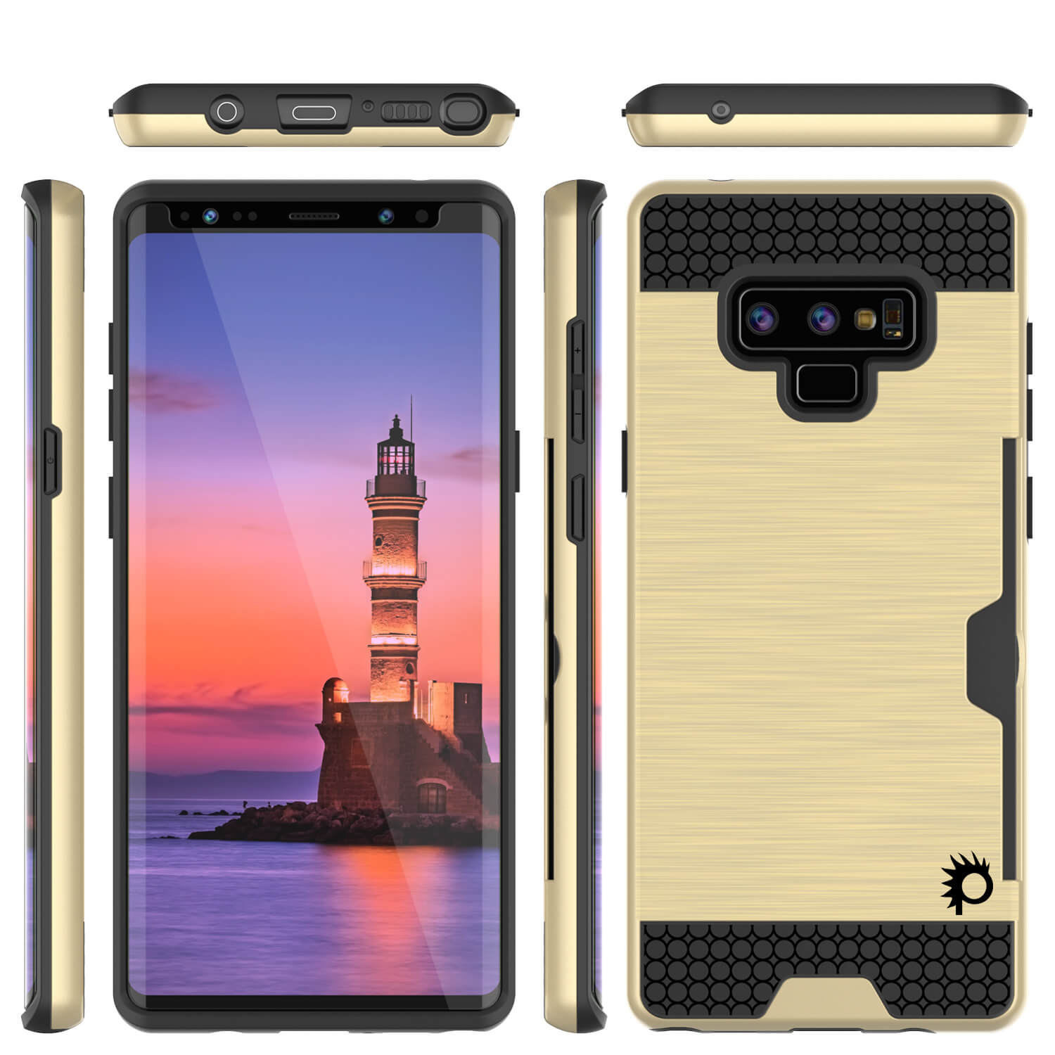 Galaxy Note 9 Case, PUNKcase [SLOT Series] Slim Fit  Samsung Note 9 [Gold]