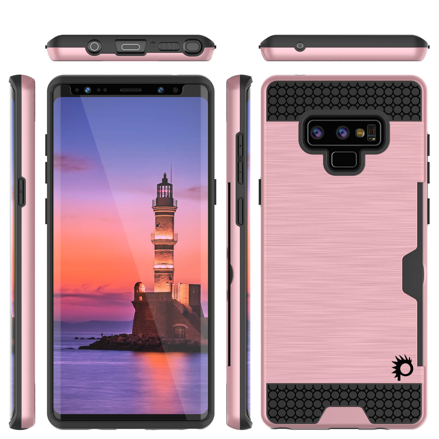 Galaxy Note 9 Case, PUNKcase [SLOT Series] Slim Fit  Samsung Note 9 [Rose Gold]
