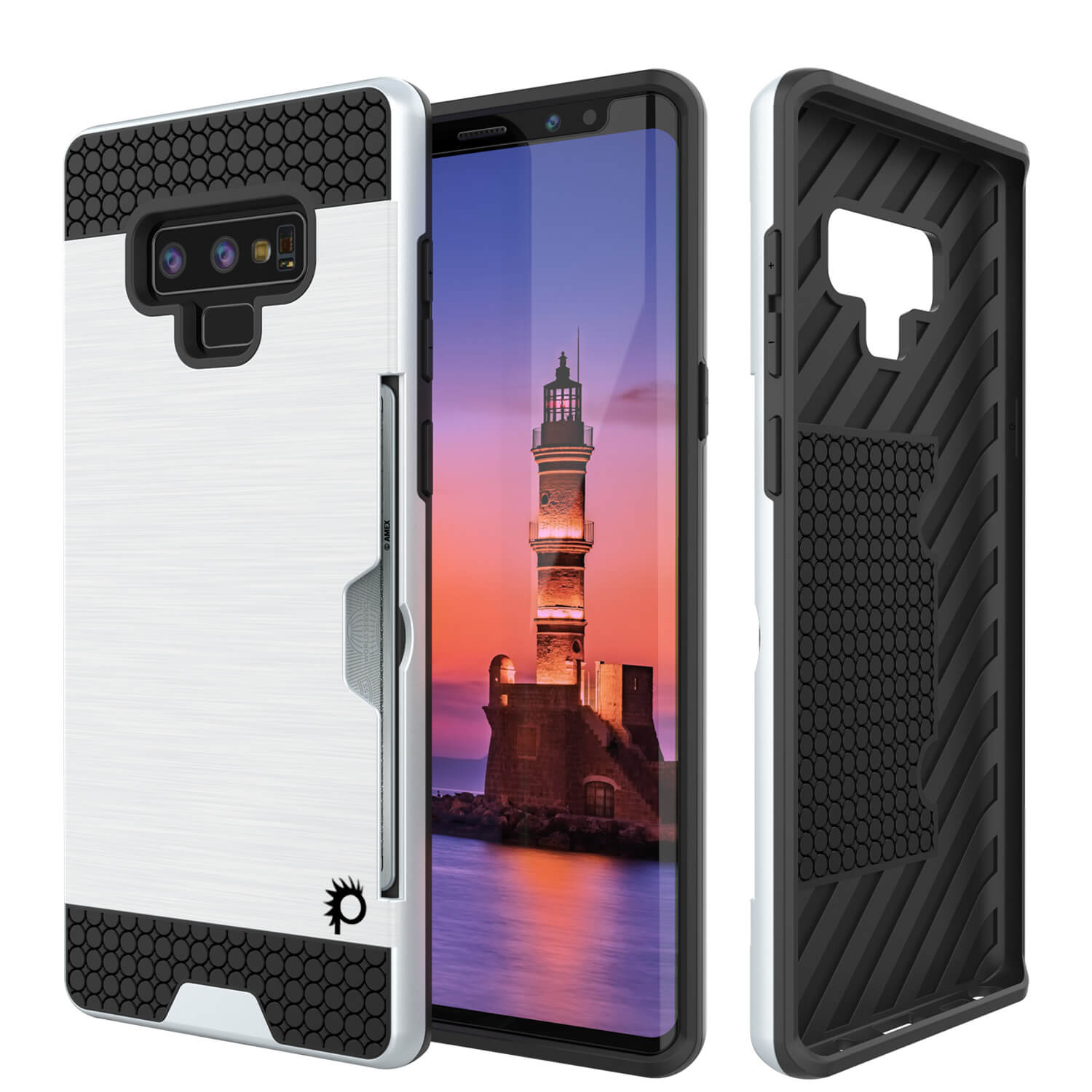 Galaxy Note 9 Case, PUNKcase [SLOT Series] Slim Fit  Samsung Note 9 [White]