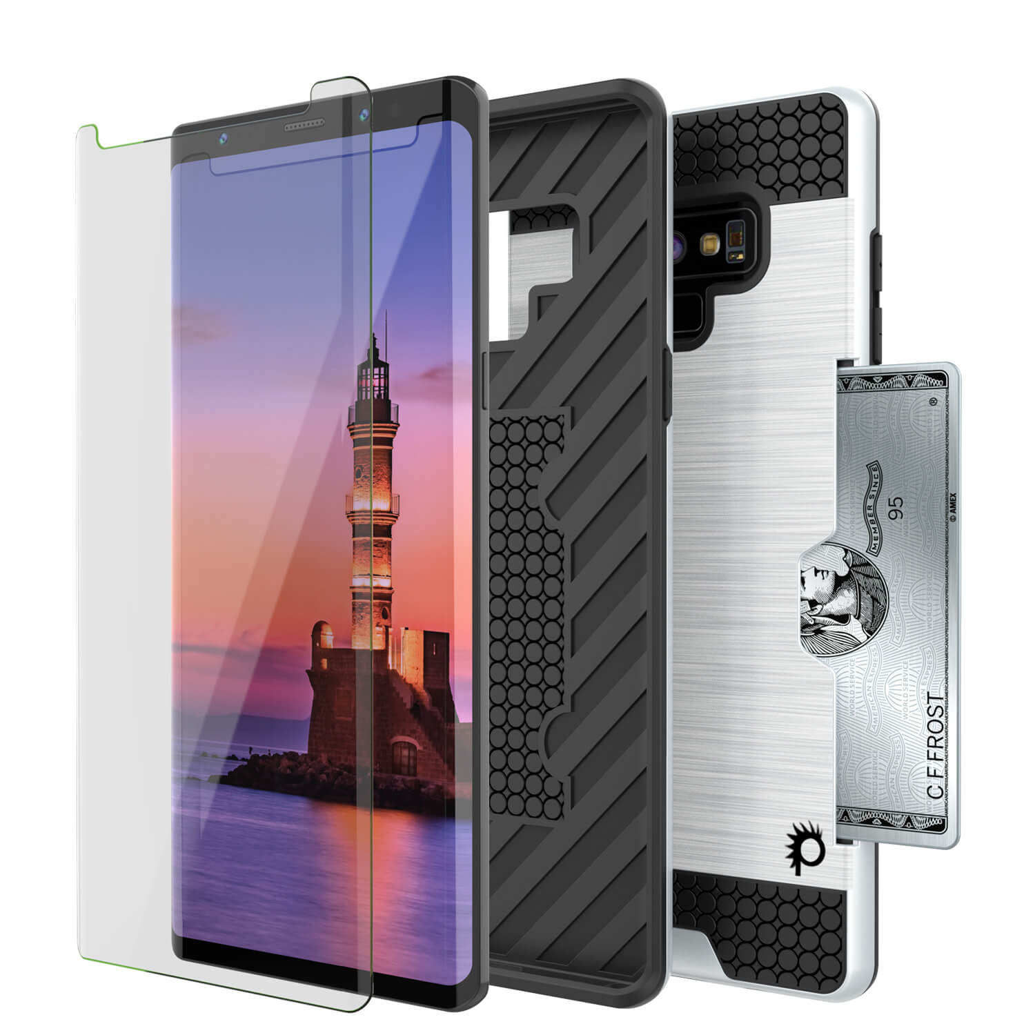 Galaxy Note 9 Case, PUNKcase [SLOT Series] Slim Fit  Samsung Note 9 [White]