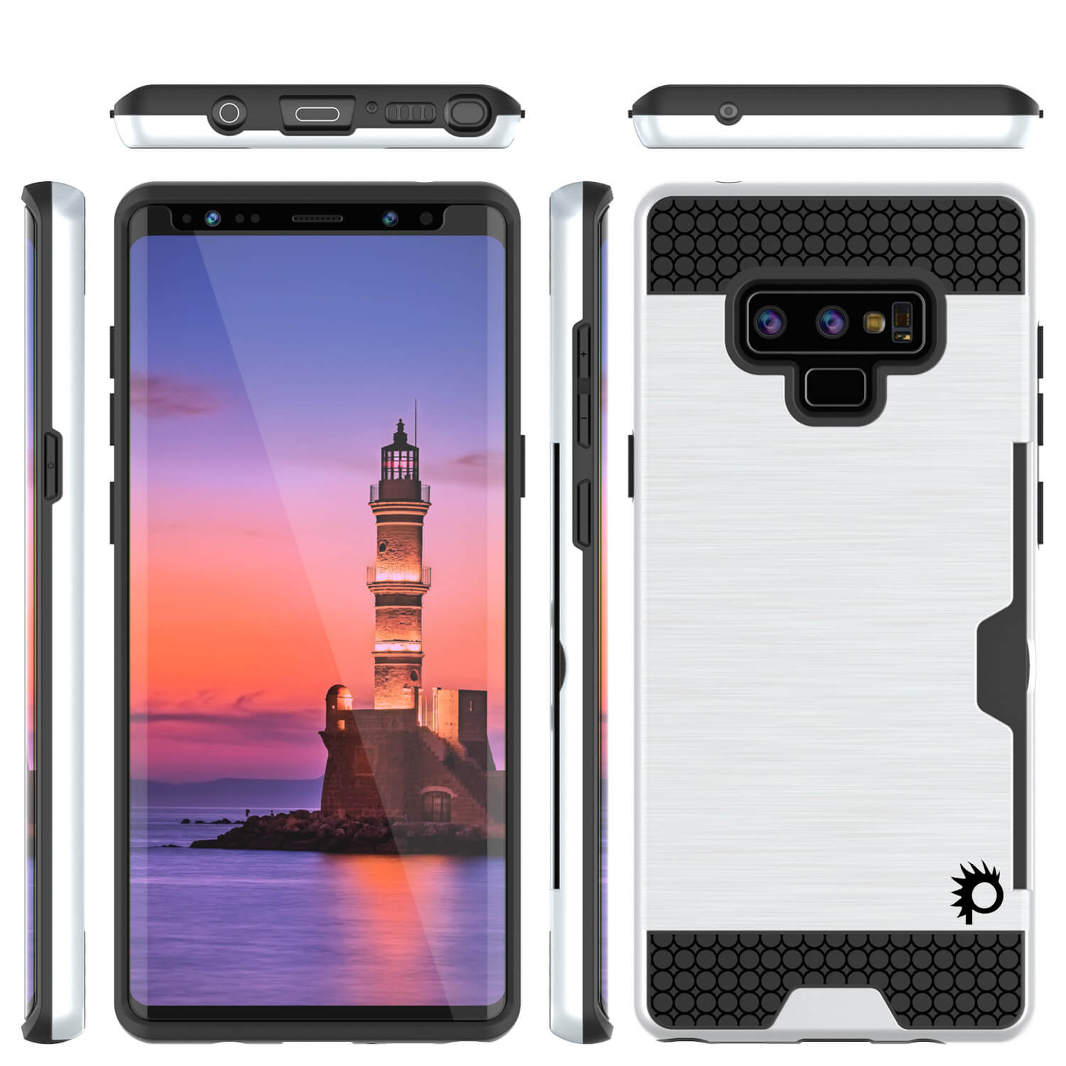 Galaxy Note 9 Case, PUNKcase [SLOT Series] Slim Fit  Samsung Note 9 [White]