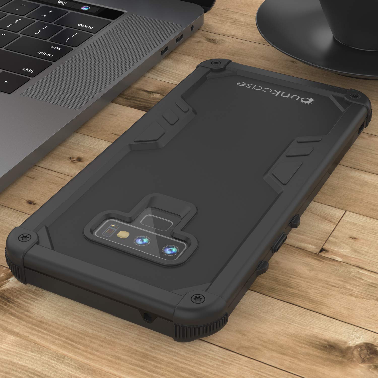 Punkcase Galaxy Note 9 Waterproof Case [Navy Seal Extreme Series] Armor Cover W/ Built In Screen Protector [Black]