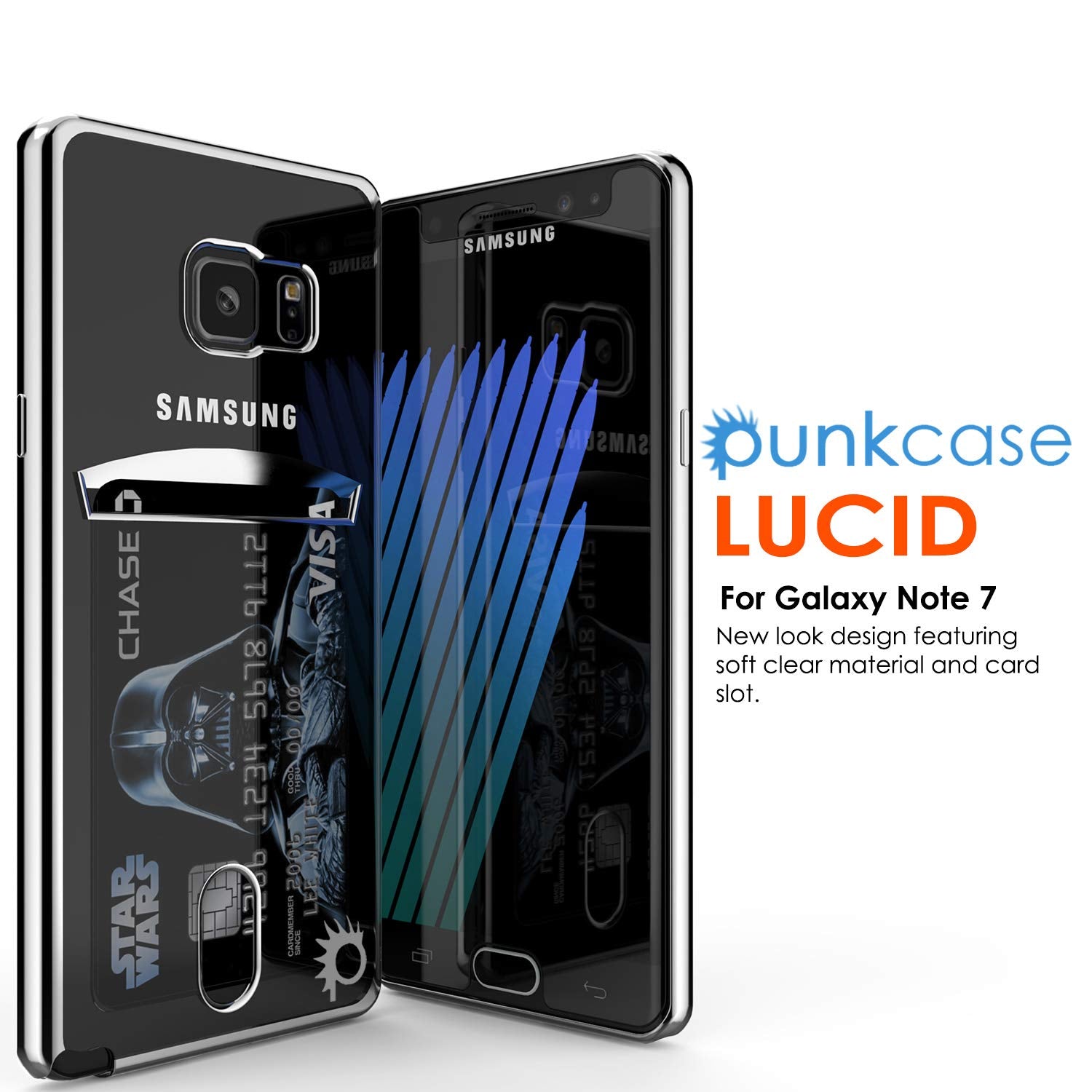 Galaxy Note FE Case PUNKCASE LUCID Silver Series Card Slot SHIEL punkcase