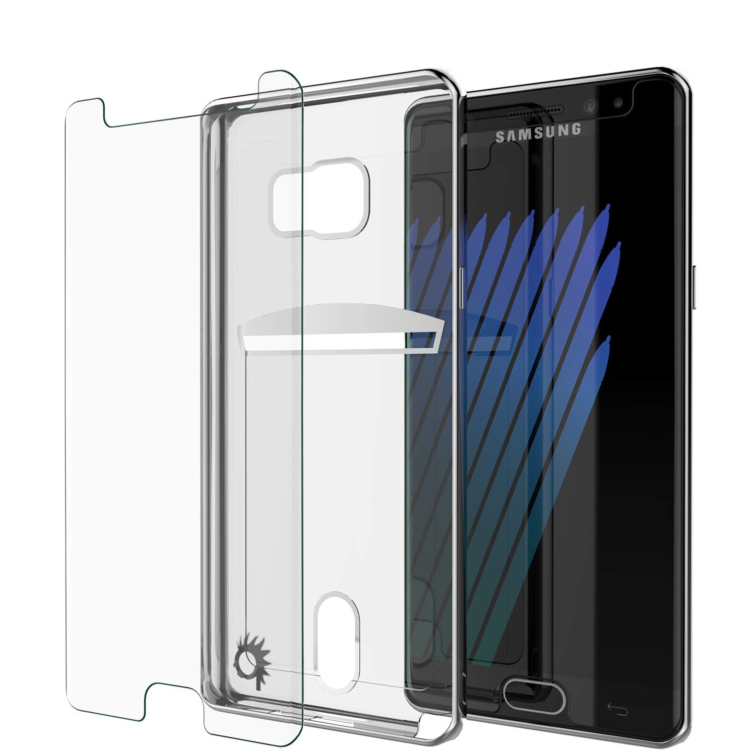 Galaxy Note FE Case, PUNKCASE® LUCID Silver Series | Card Slot | SHIELD Screen Protector | Ultra fit