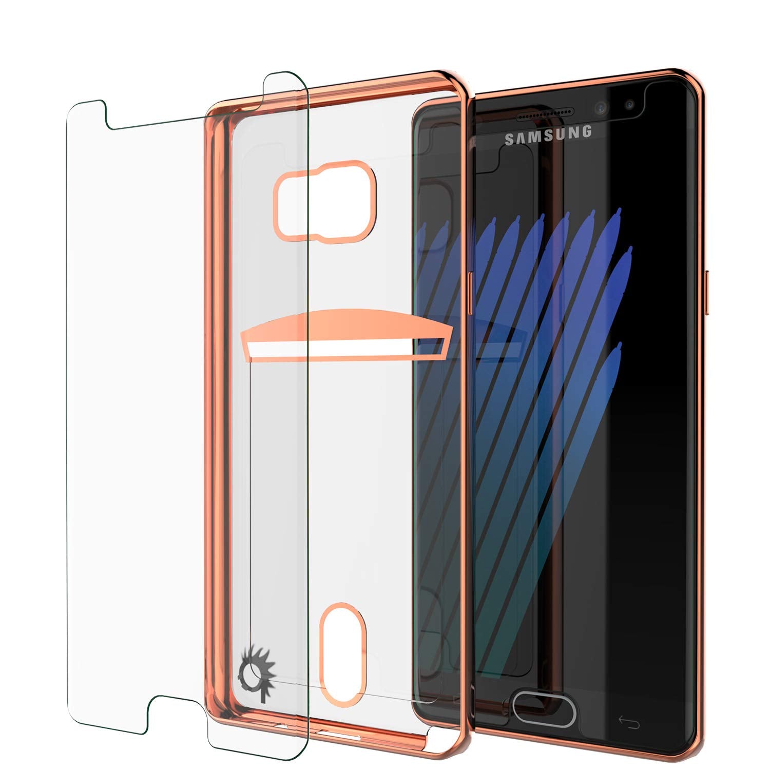 Galaxy Note FE Case, PUNKCASE® LUCID Rose Gold Series | Card Slot | SHIELD Screen Protector | Ultra fit