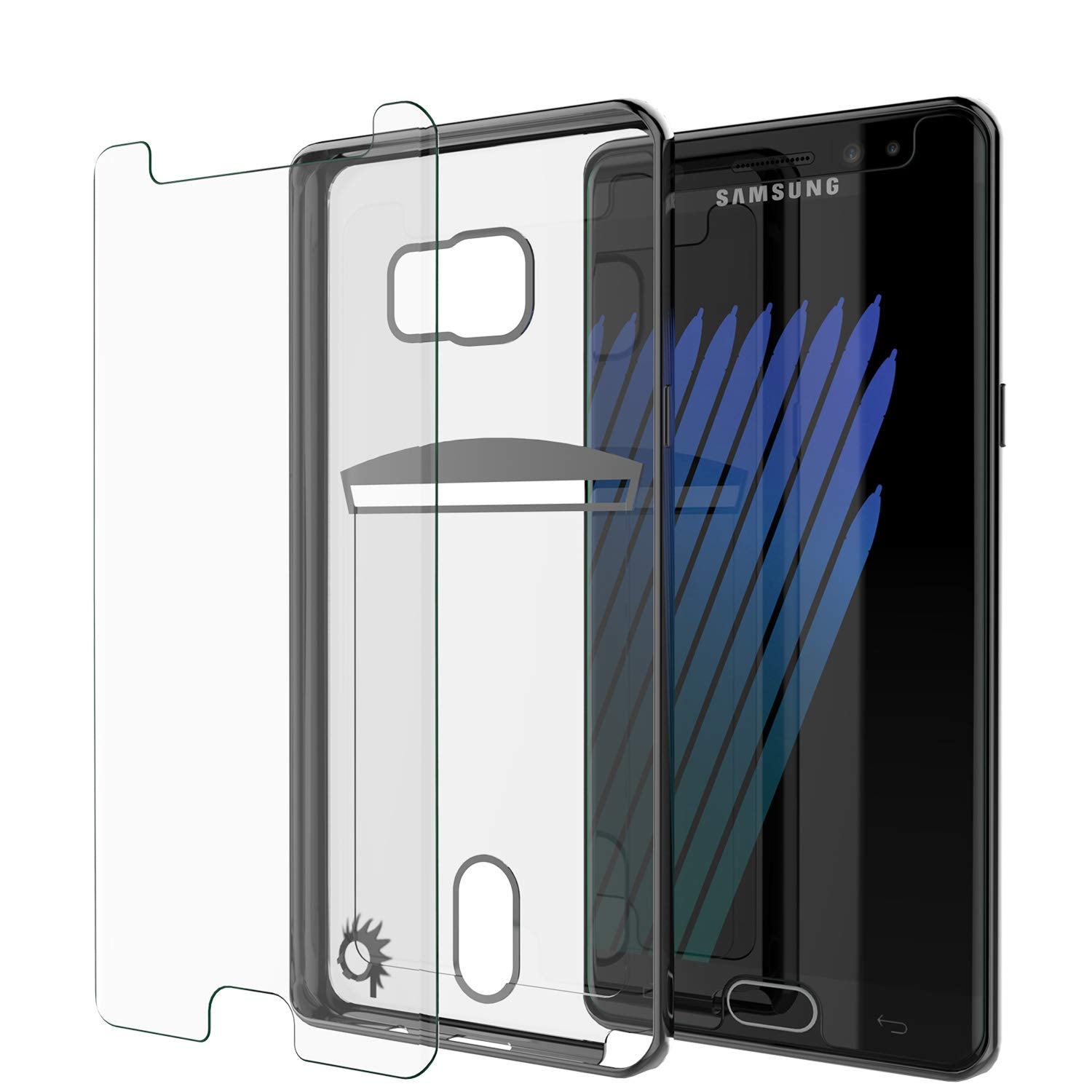 Galaxy Note FE Case, PUNKCASE® LUCID Black Series | Card Slot | SHIELD Screen Protector | Ultra fit