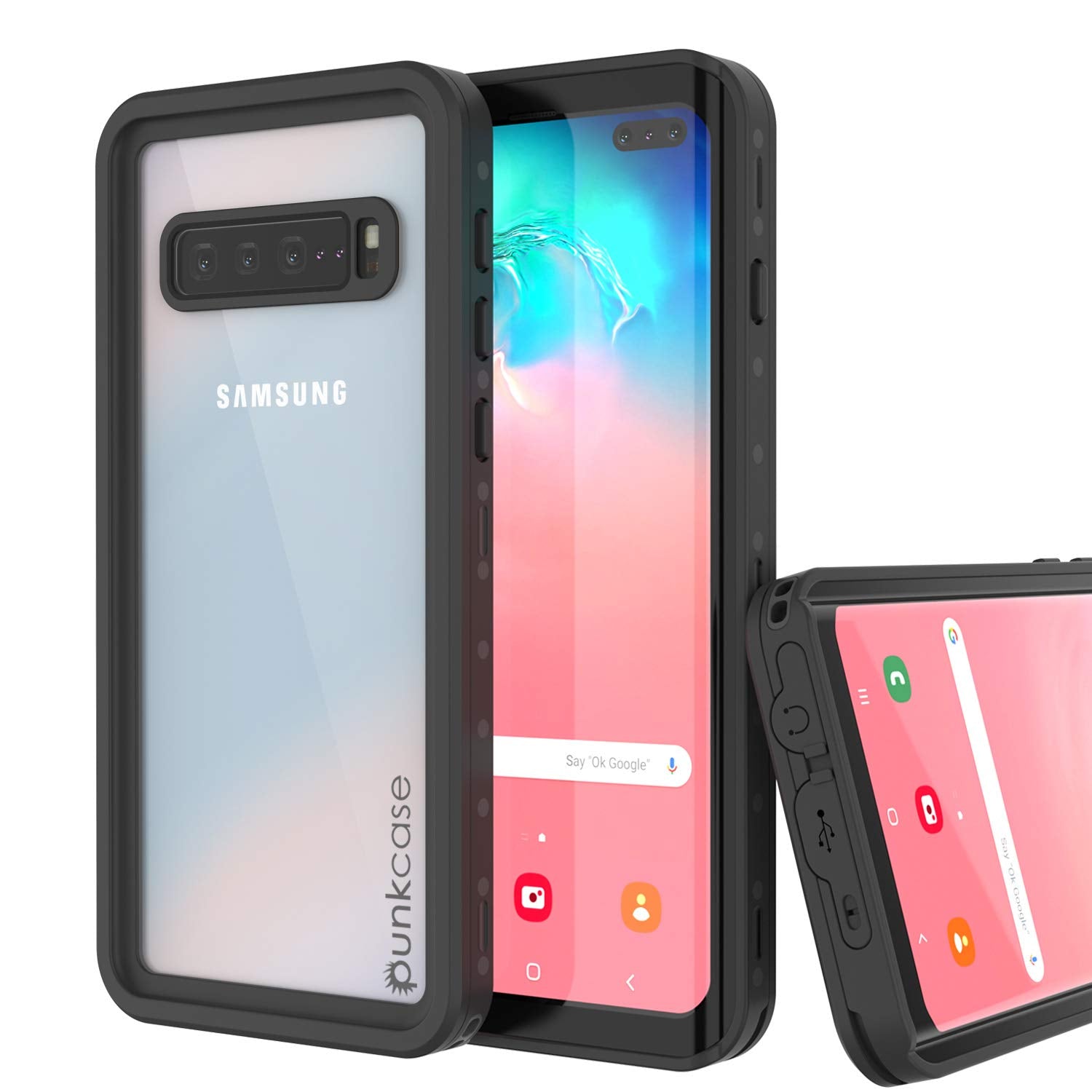 Galaxy S10 5G Waterproof Case PunkCase StudStar Clear Thin 6.6ft Underwater IP68 Shock/Snow Proof