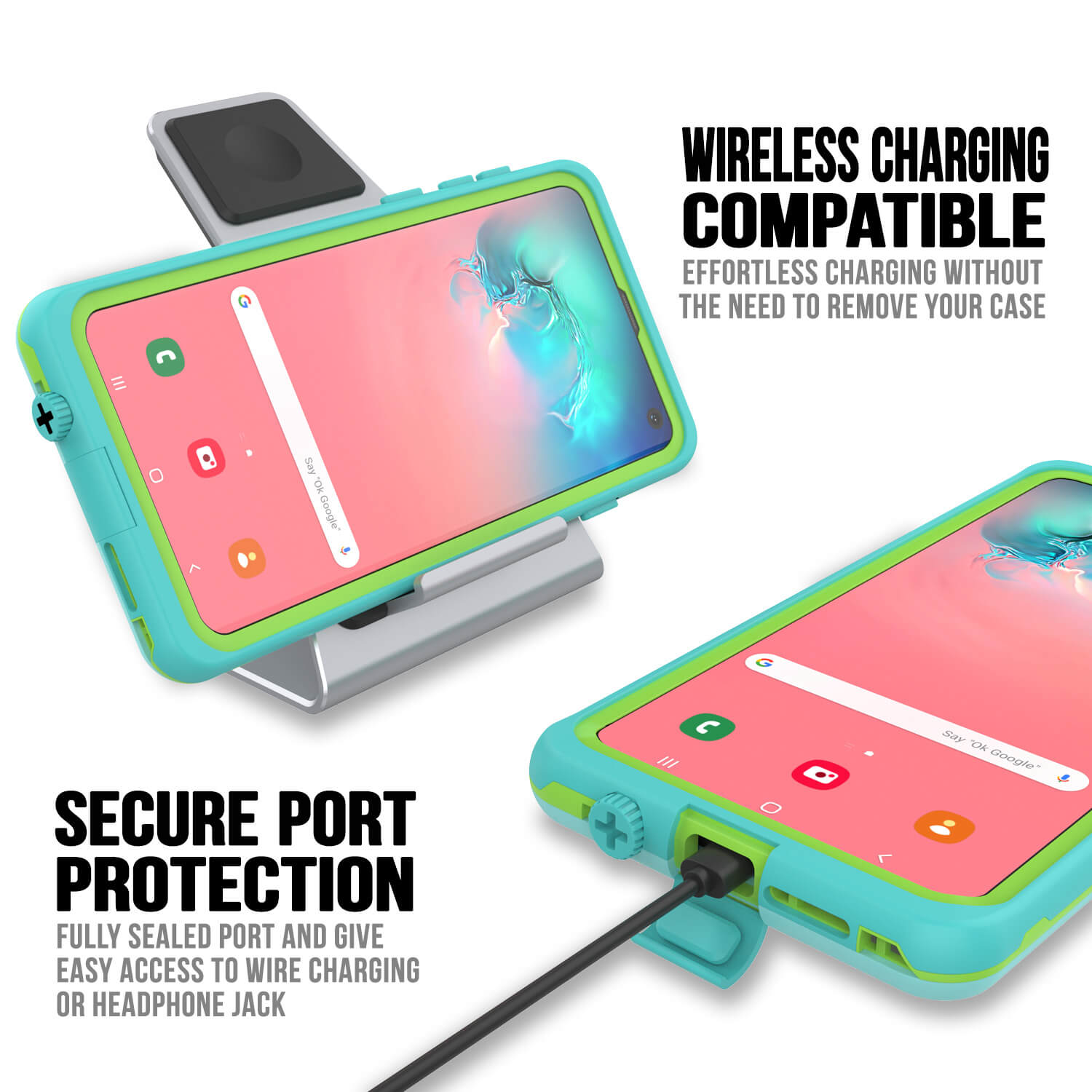 Punkcase S10 Waterproof Case [Aqua Series] Armor Cover [Teal]