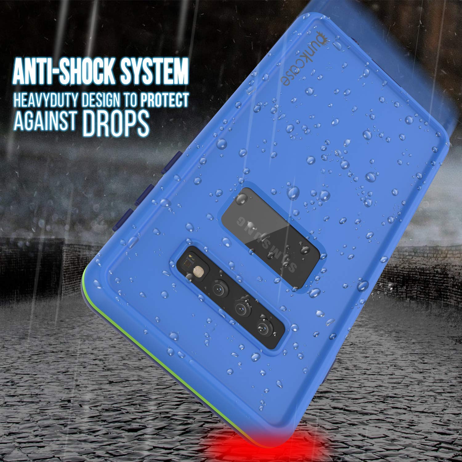 Punkcase S10 Waterproof Case [Aqua Series] Armor Cover [Blue]