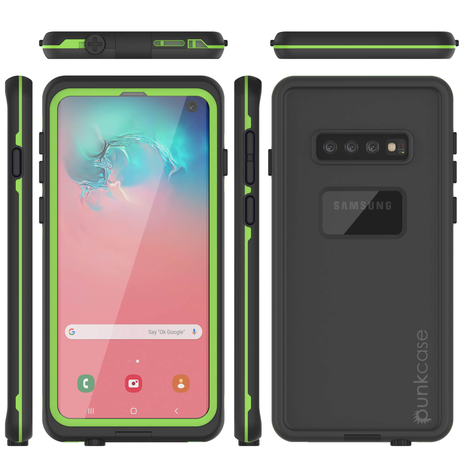 Punkcase S10 Waterproof Case [Aqua Series] Armor Cover [Black]