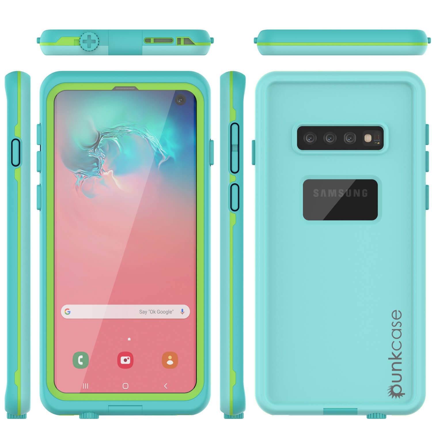 Punkcase S10 Waterproof Case [Aqua Series] Armor Cover [Teal]