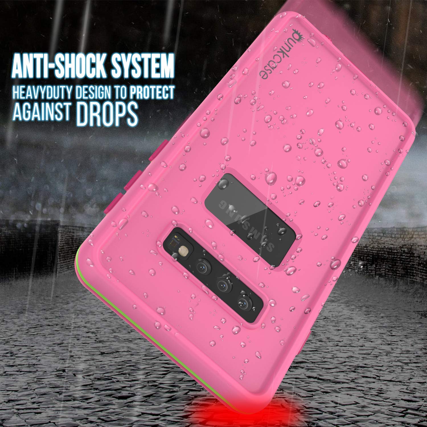 Punkcase S10 Waterproof Case [Aqua Series] Armor Cover [Pink]