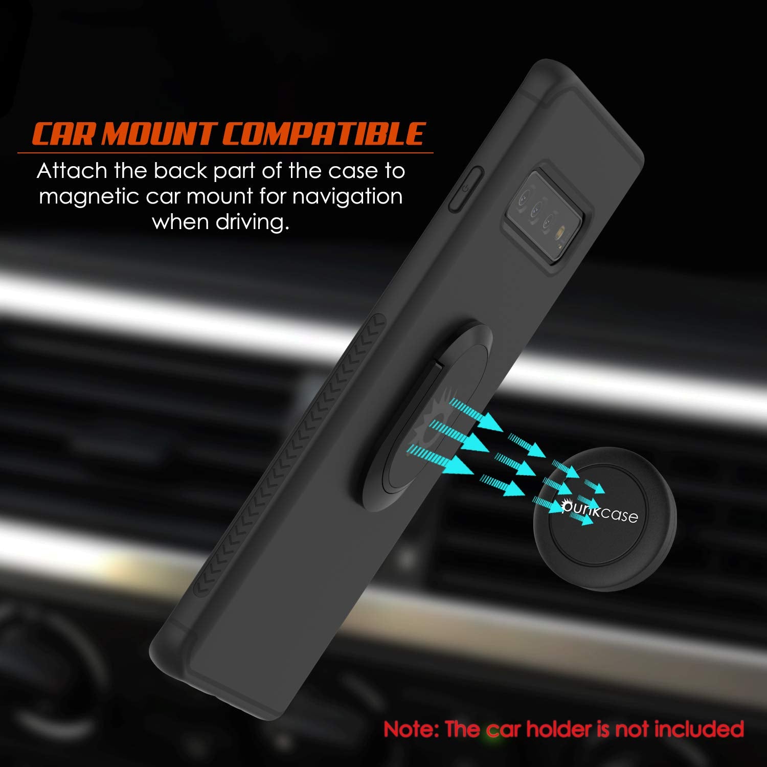 Galaxy S10 Case, Punkcase Magnetix Protective TPU Cover W/ Kickstand, Sceen Protector[Black]