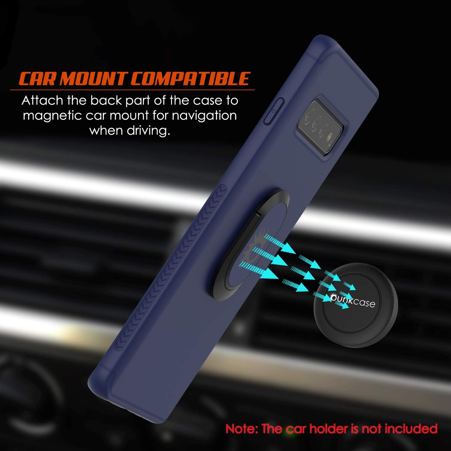 Galaxy S10 Case, Punkcase Magnetix Protective TPU Cover W/ Kickstand, Sceen Protector[Blue]