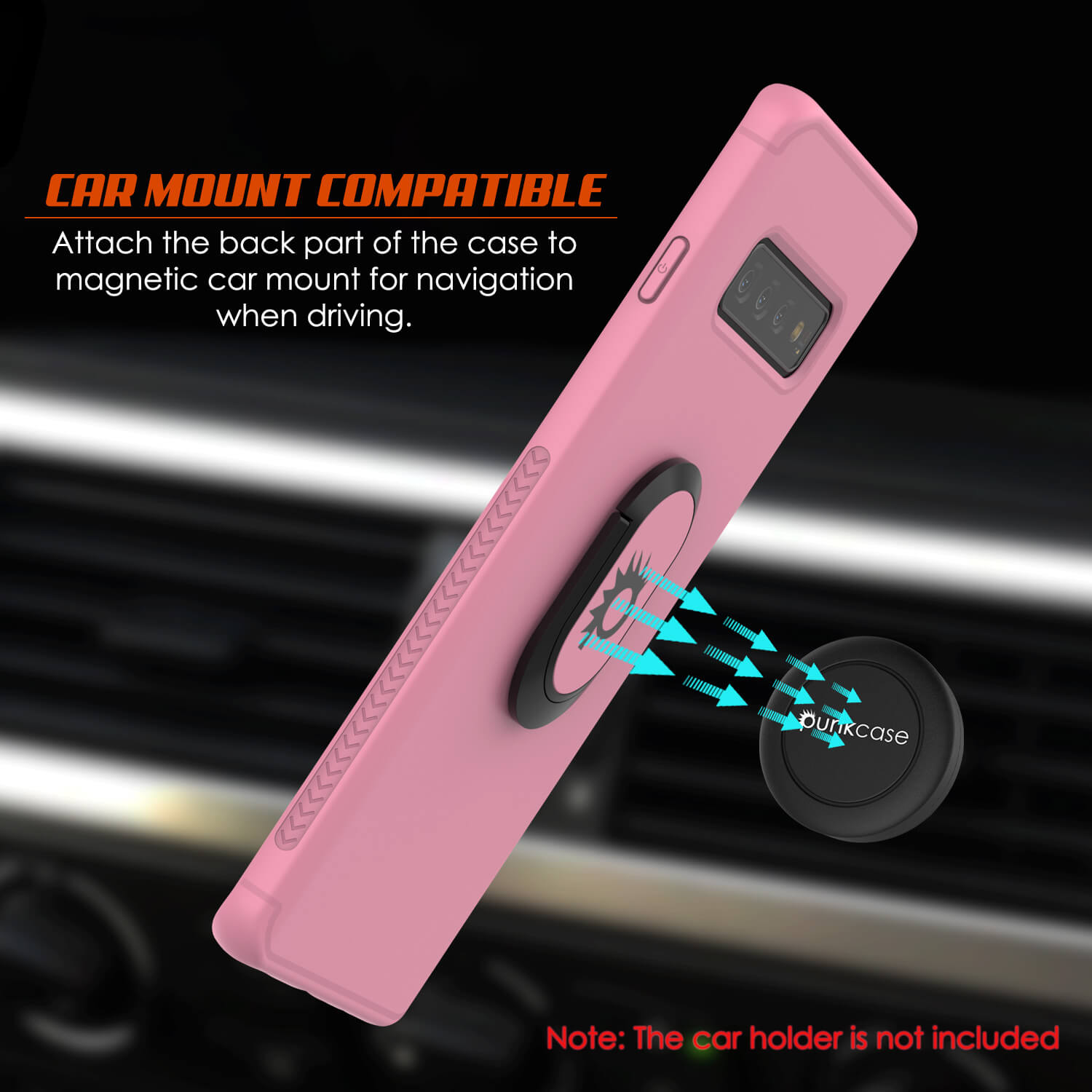 Galaxy S10 Case, Punkcase Magnetix Protective TPU Cover W/ Kickstand, Sceen Protector[Pink]