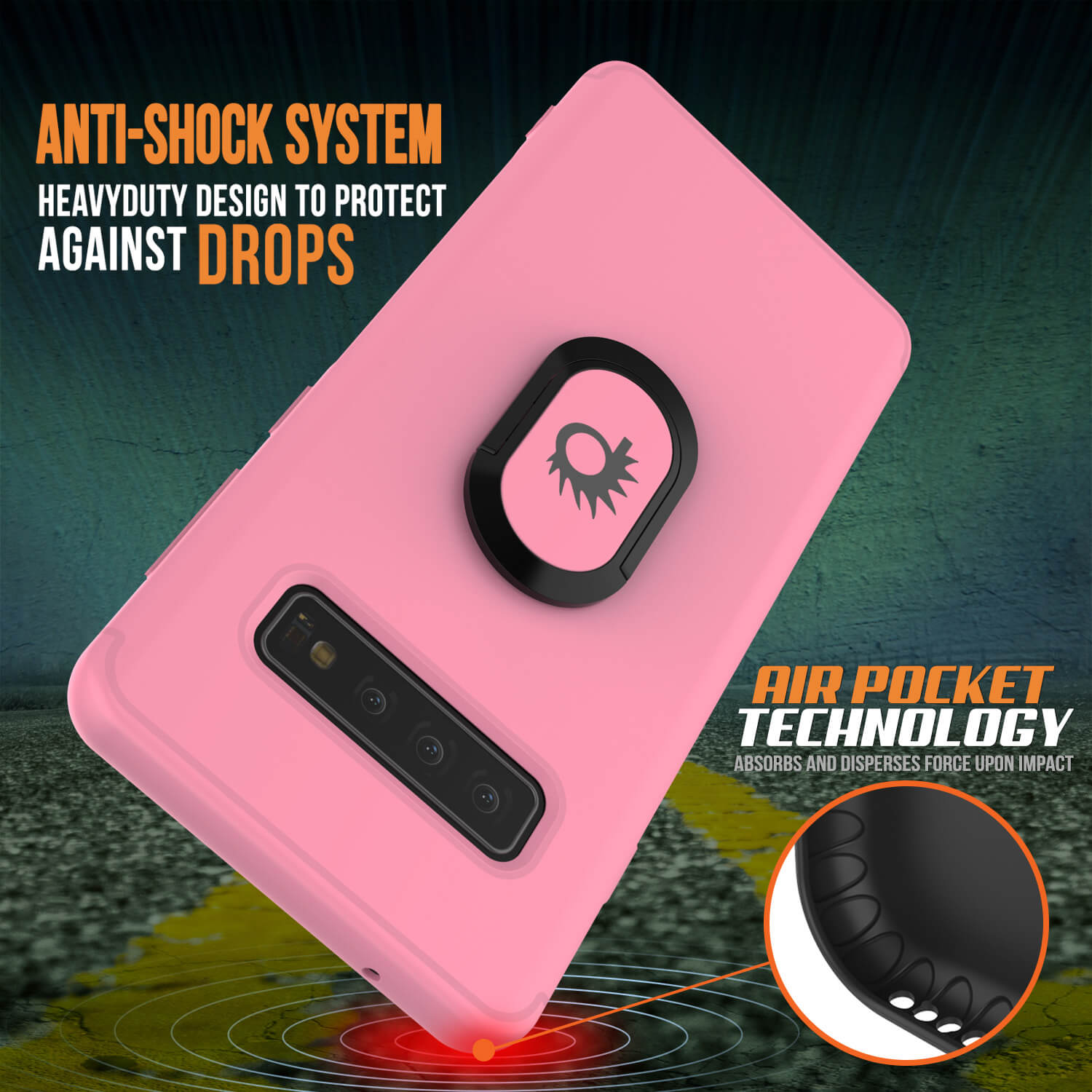 Galaxy S10 Case, Punkcase Magnetix Protective TPU Cover W/ Kickstand, Sceen Protector[Pink]