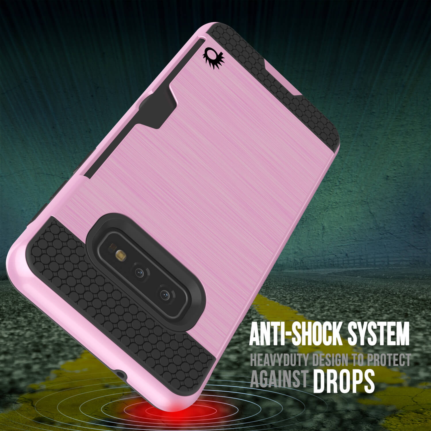 Galaxy S10e Case, PUNKcase [SLOT Series] [Slim Fit] Dual-Layer Armor Cover w/Integrated Anti-Shock System, Credit Card Slot [Pink]