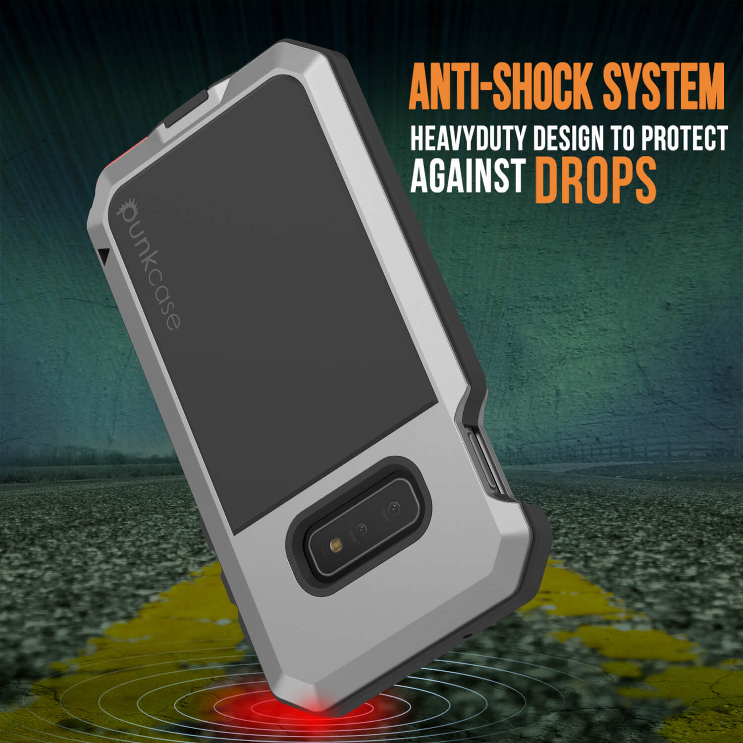 Galaxy S10e Metal Case, Heavy Duty Military Grade Rugged Armor Cover [Silver]