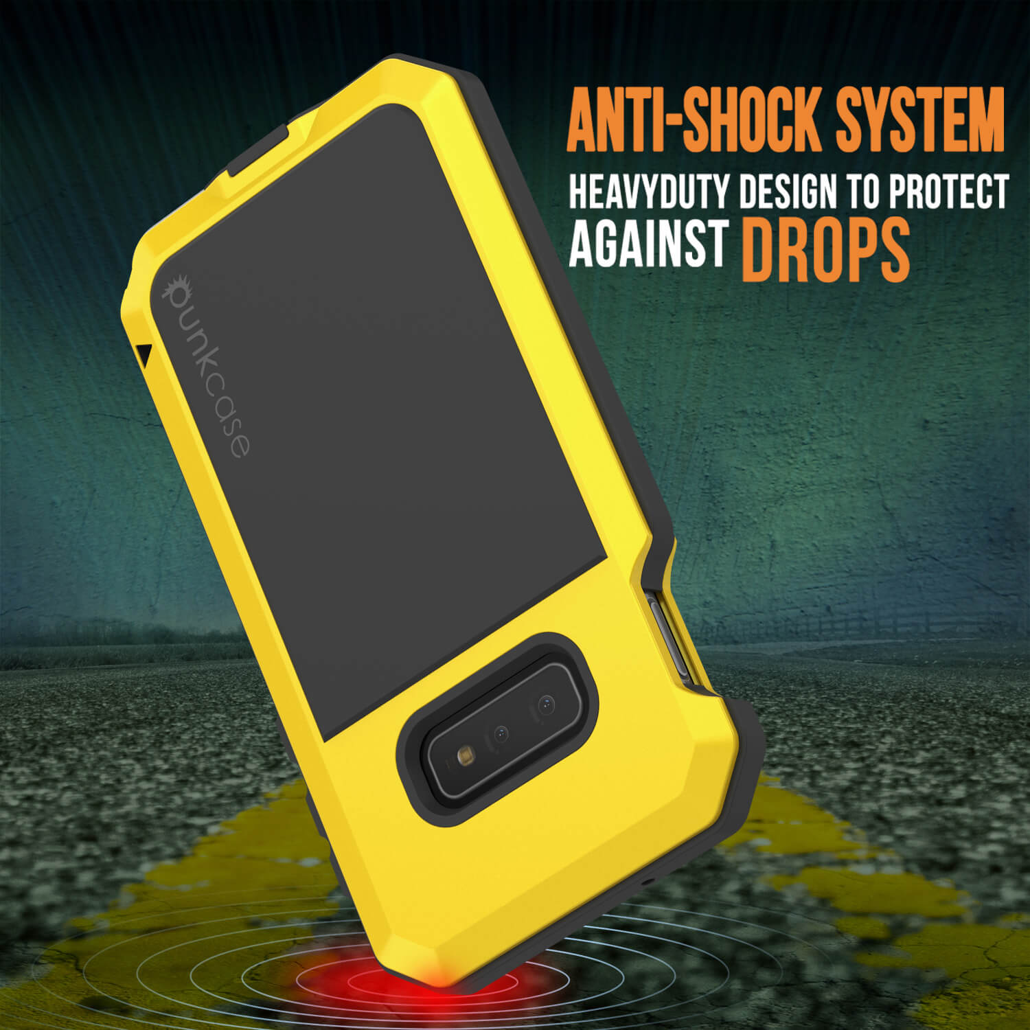 Galaxy S10e Metal Case, Heavy Duty Military Grade Rugged Armor Cover [Neon]