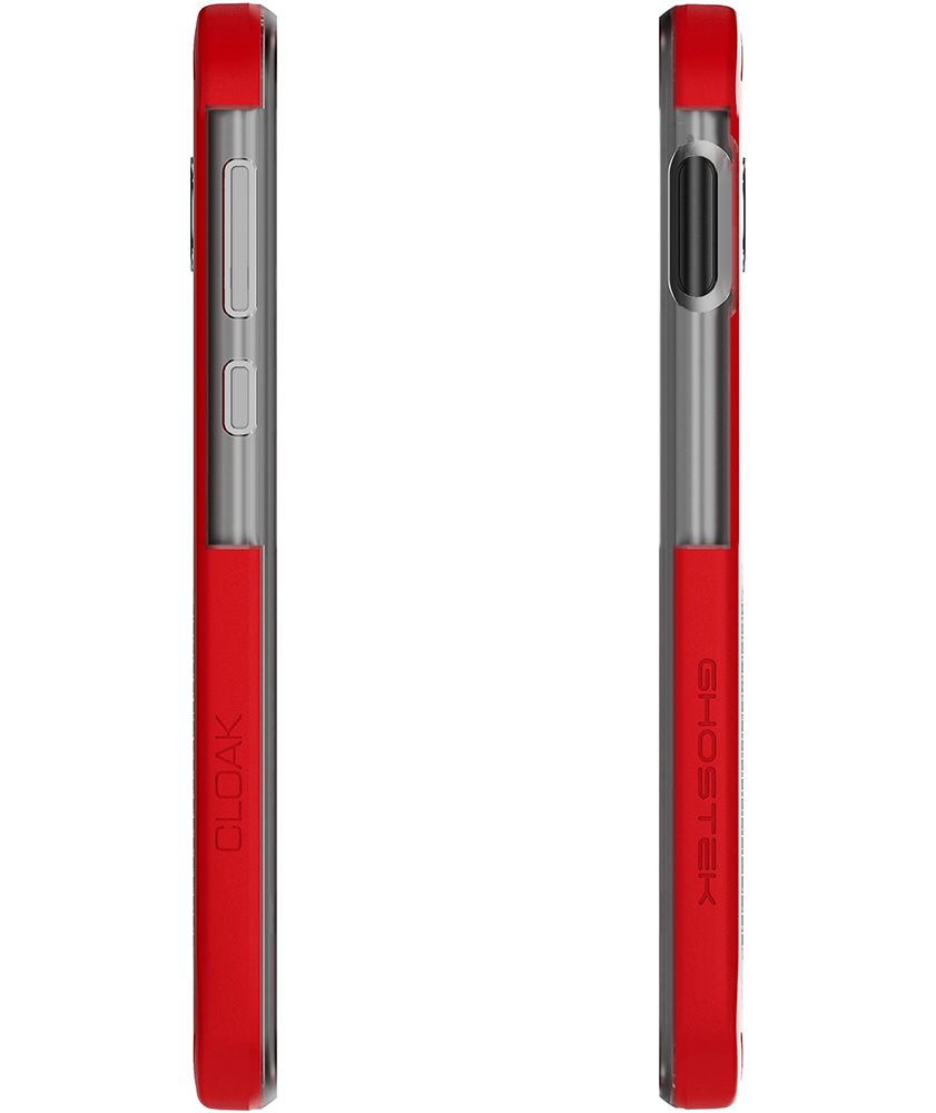 Galaxy S10 Lite Clear Protective Case | Cloak 4 Series [Red]