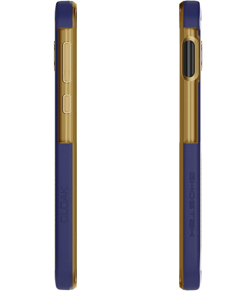 Galaxy S10e Clear Protective Case | Cloak 4 Series [Blue/Gold]