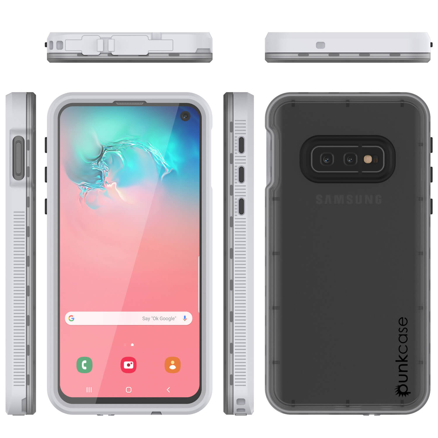 Galaxy S10e Waterproof Case, Punkcase StudStar White Thin 6.6ft Underwater IP68 Shock/Snow Proof