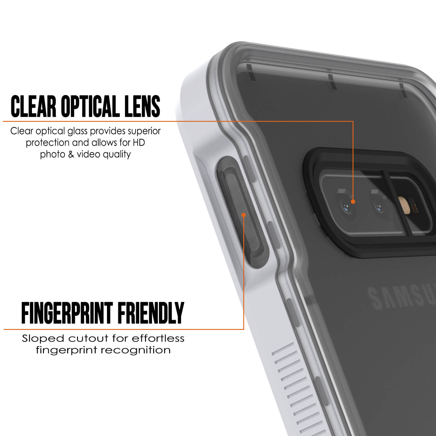 Galaxy S10e Waterproof Case, Punkcase StudStar White Thin 6.6ft Underwater IP68 Shock/Snow Proof