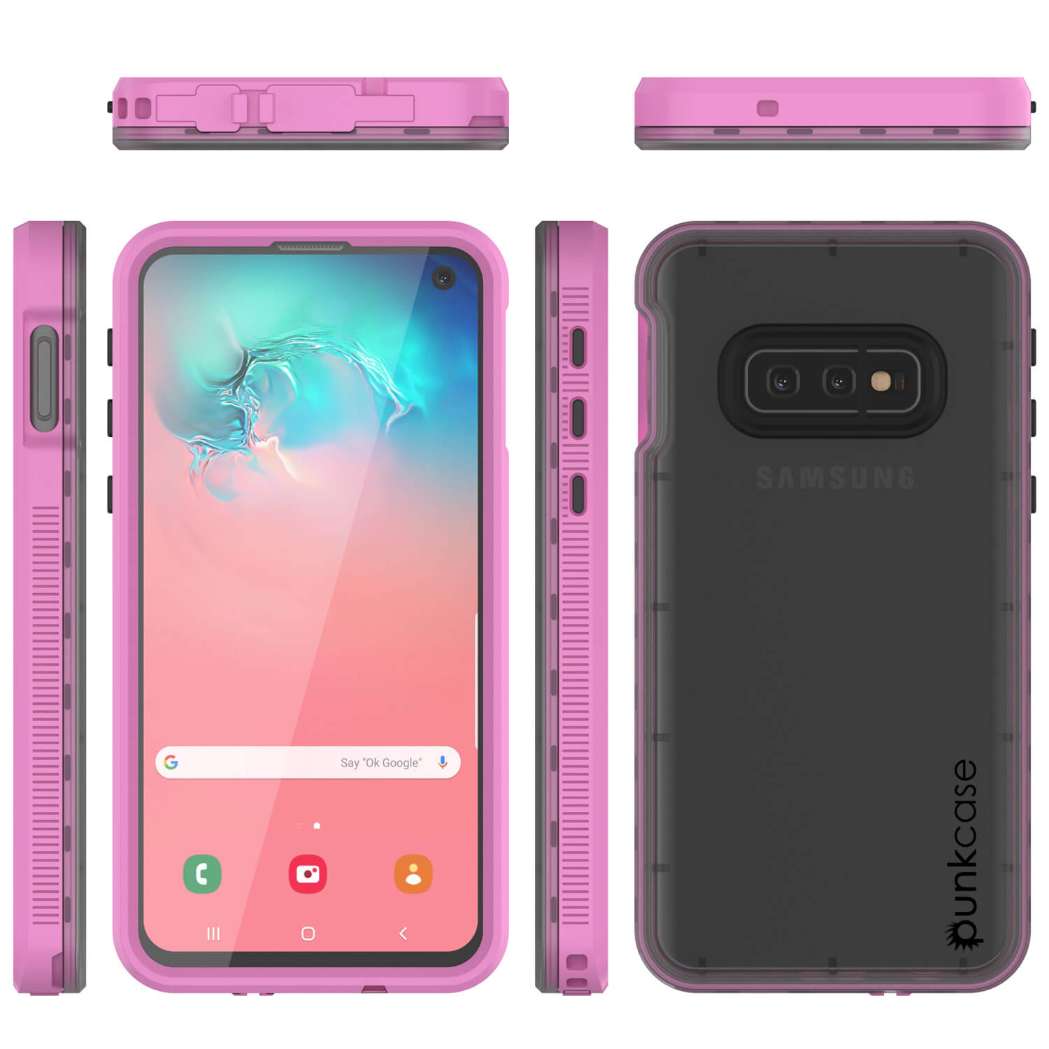Galaxy S10e Waterproof Case PunkCase StudStar Pink Thin 6.6ft Underwater IP68 Shock/Snow Proof