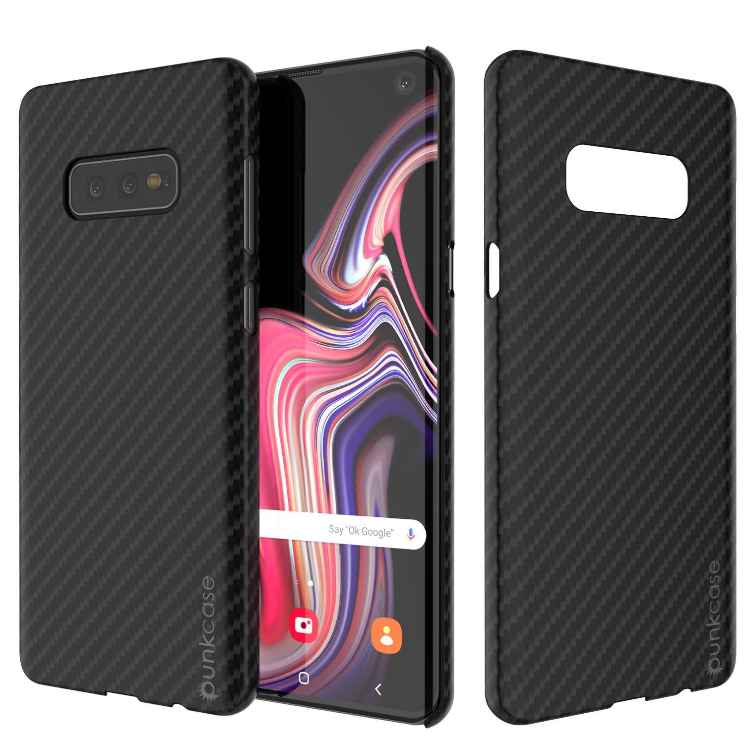 Galaxy S20 Ultra Plus Case, Punkcase CarbonShield, Heavy Duty & Ultra Thin 2 Piece Dual Layer PU Leather Jet Black Cover (Carbon Fiber Style)