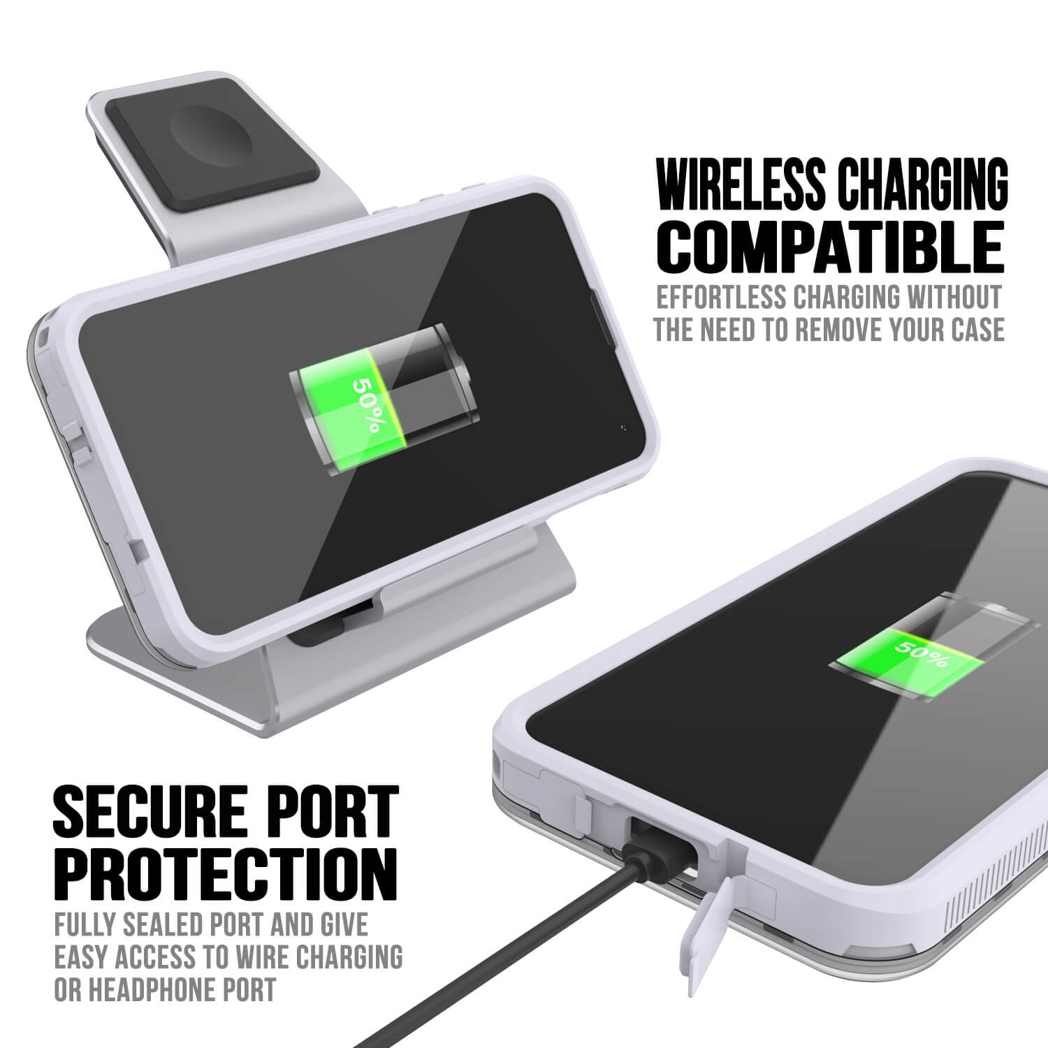 Galaxy S10e Waterproof Case, Punkcase StudStar White Thin 6.6ft Underwater IP68 Shock/Snow Proof