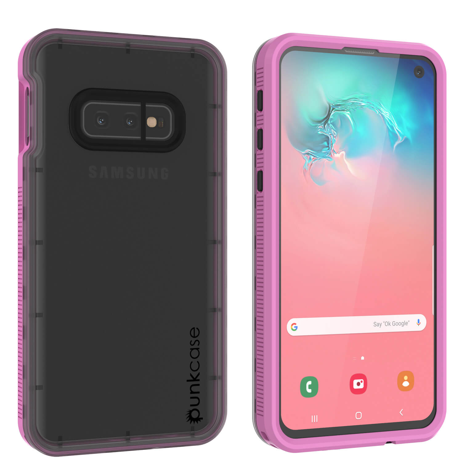 Galaxy S10e Waterproof Case PunkCase StudStar Pink Thin 6.6ft Underwater IP68 Shock/Snow Proof