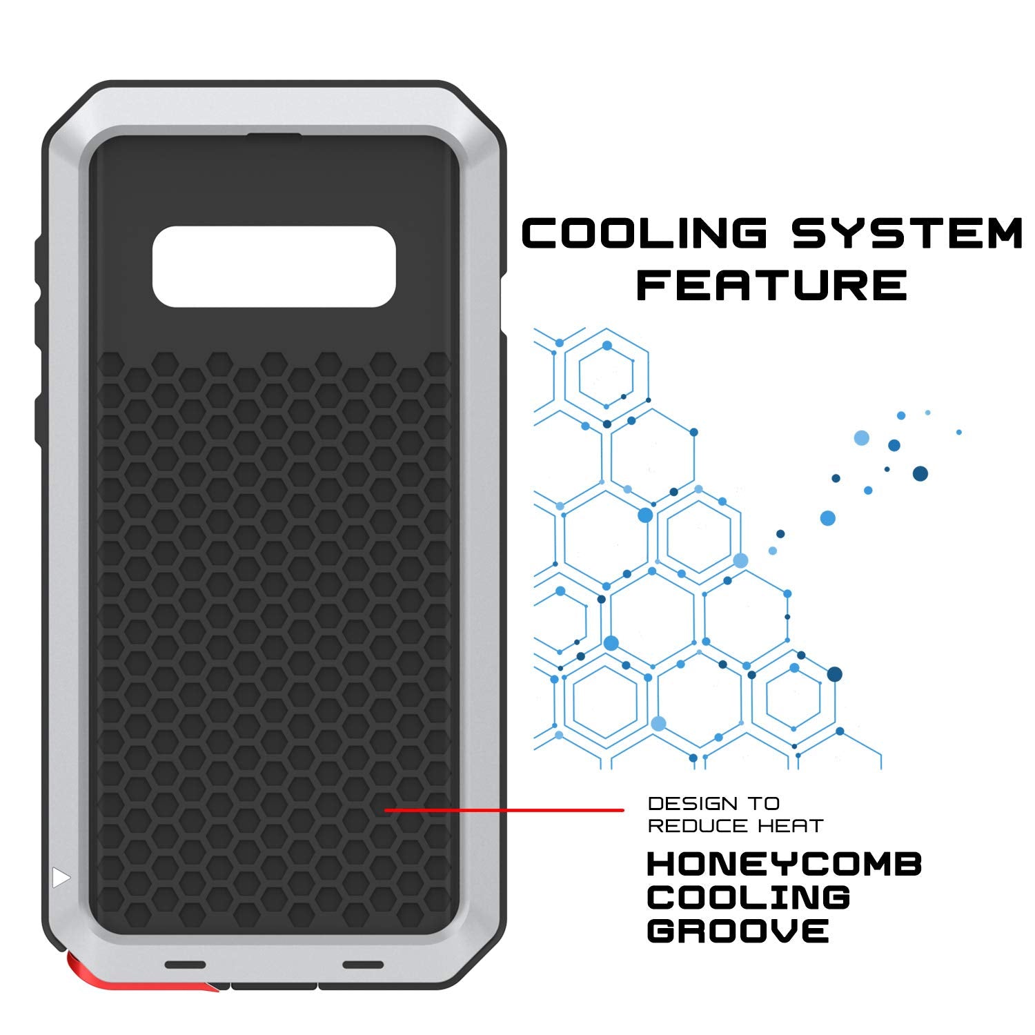 Galaxy S10 Metal Case, Heavy Duty Military Grade Rugged Armor Cover [White]