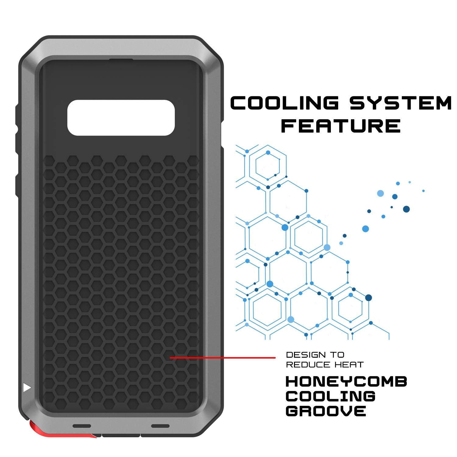 Galaxy S10+ Plus Metal Case, Heavy Duty Military Grade Rugged Armor Cover [Silver]