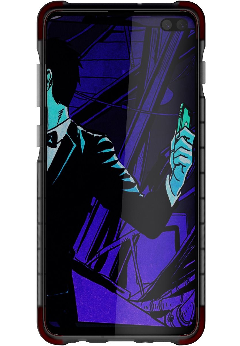 Galaxy S10+ Plus Clear-Back Protective Case | Covert 3 Series [Black]