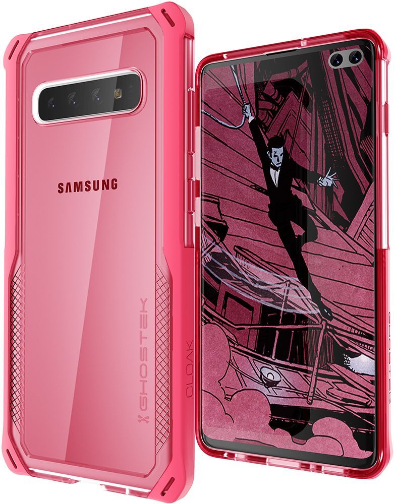 Galaxy S10+ Plus Clear Protective Case | Cloak 4 Series [Pink]