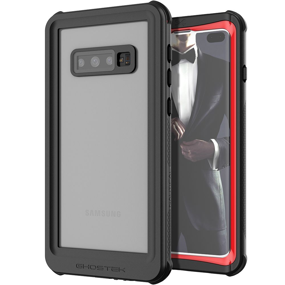 Galaxy S10+ Plus Rugged Waterproof Case | Nautical 2 Series [Red]