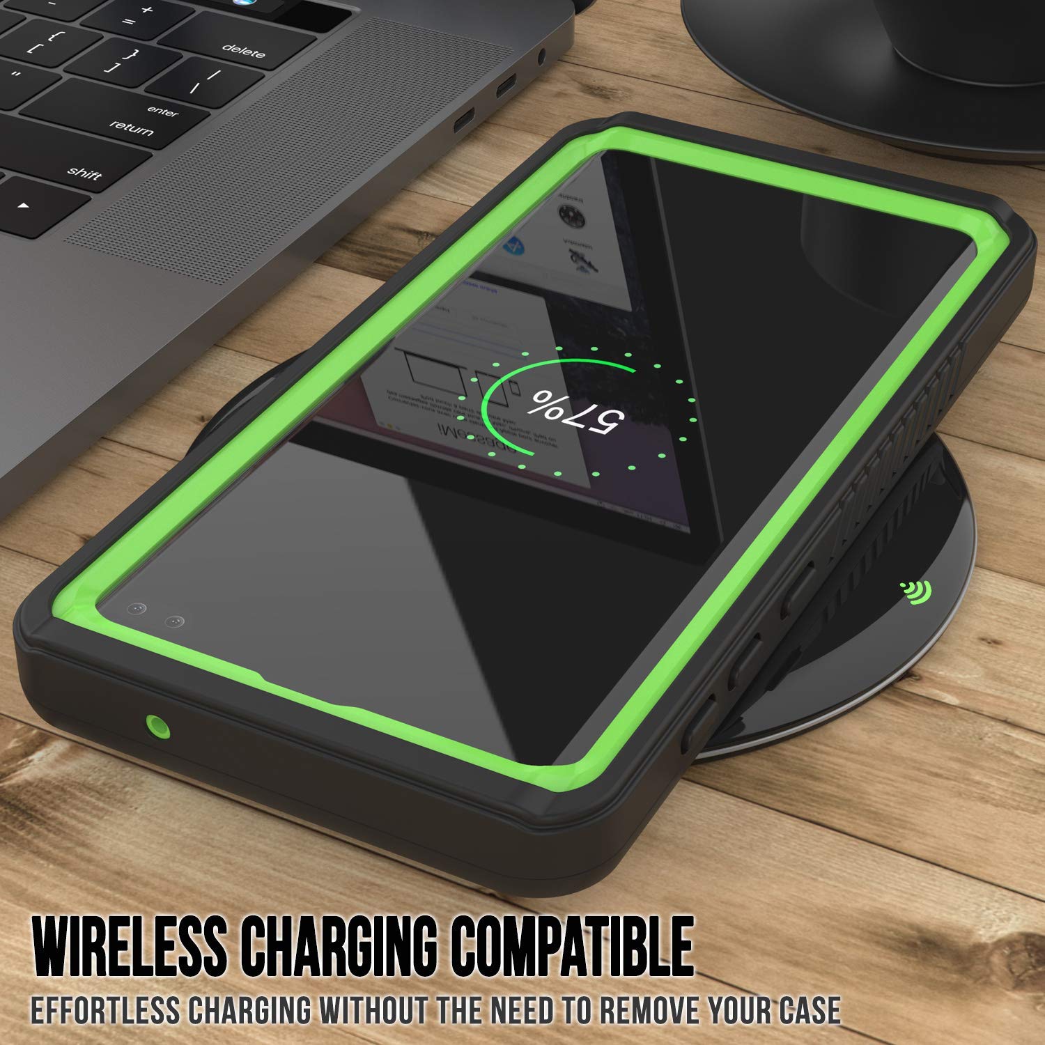 Galaxy S10+ Plus Water/Shockproof Screen Protector Case [Light Green]