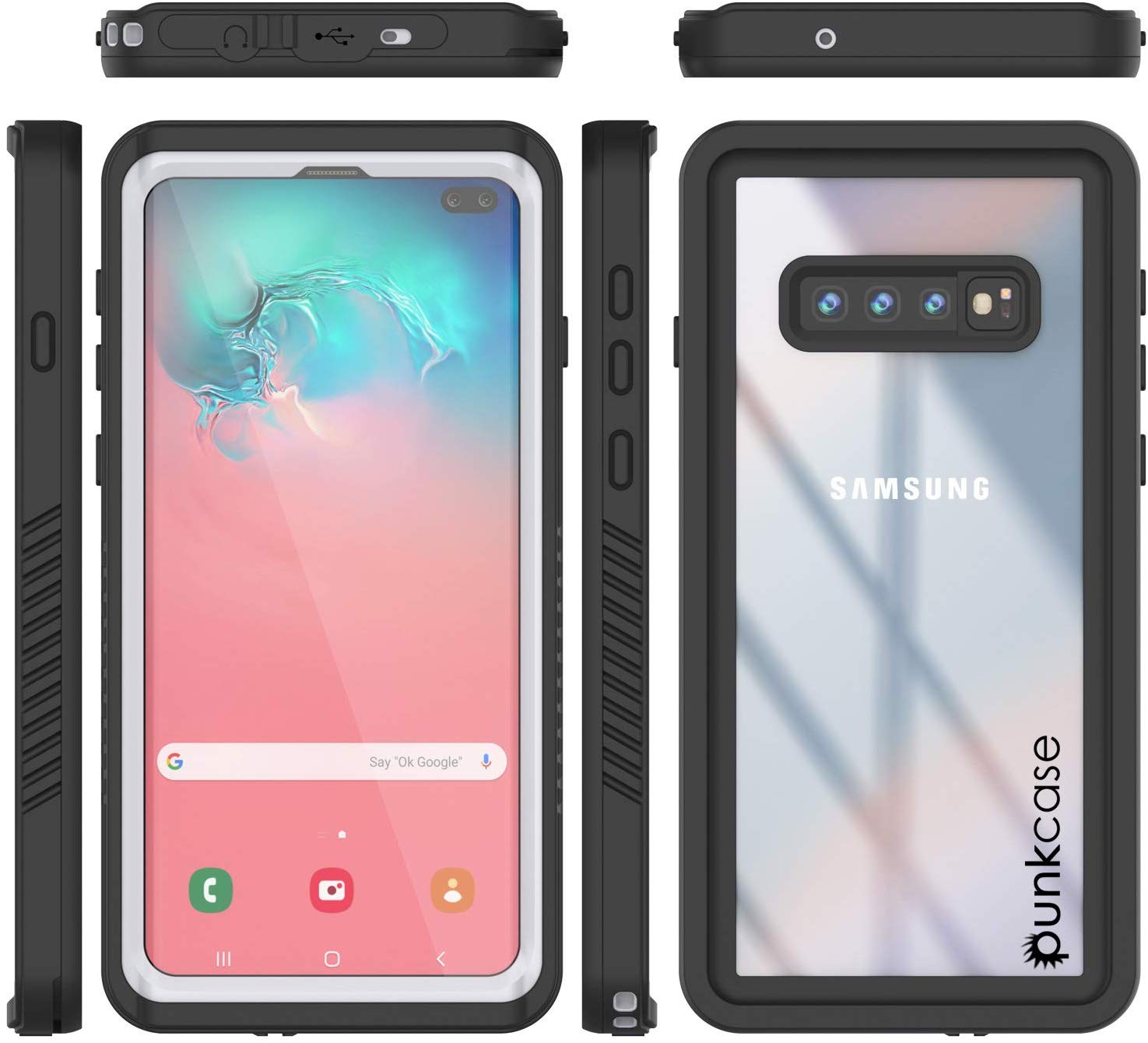 Galaxy S10+ Plus Water/Shock/Snow/dirt proof Punkcase Slim Case [White]