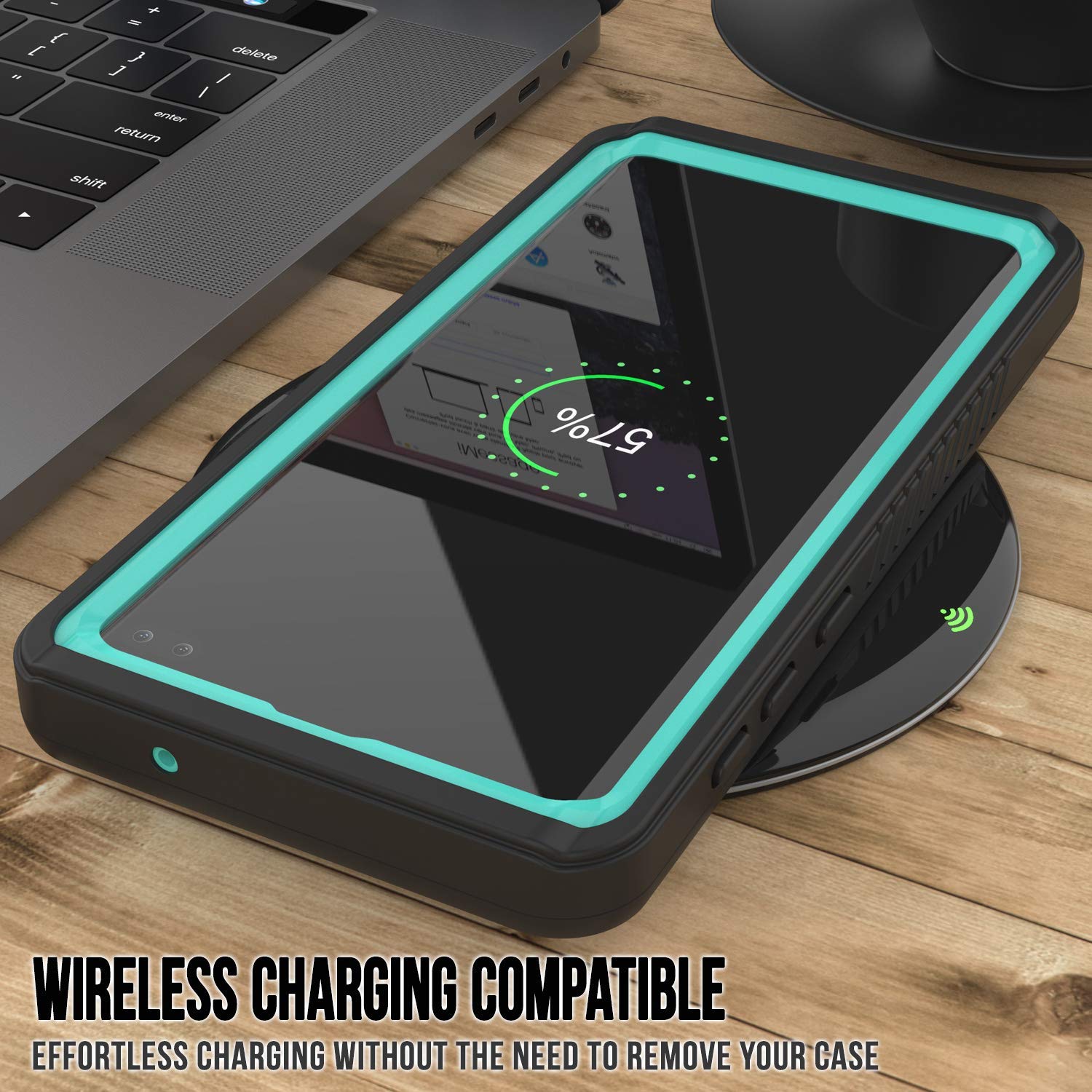 Galaxy S10+ Plus Water/Shock/Snowproof | Screen Protector Case [Teal]