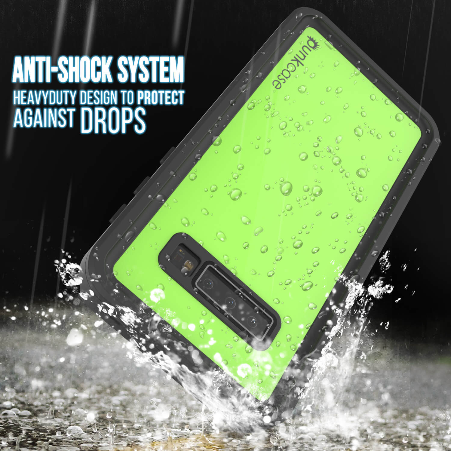 Galaxy S10e Waterproof Case PunkCase StudStar Light Green Thin 6.6ft Underwater IP68 ShockProof